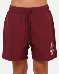 Mitchell & Ness Queensland Maroons Nylon Sport Shorts Maroon