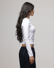 American Thrift Women's Fitted Long Sleeve T-Shirt White