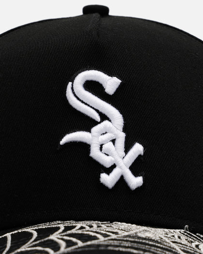 New Era Chicago White Sox 'Spider Web Visor' 9FORTY A-Frame Snapback Black
