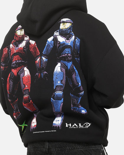 73Studio X Halo Xbox Red Vs Blue Split Hoodie Black