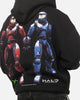 73Studio X Halo Xbox Red Vs Blue Split Hoodie Black