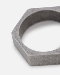 Saint Morta Hex Ring Antique Silver