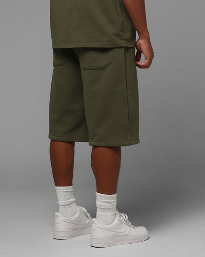 Loiter Hybrid Premium Shorts Olive/Pink