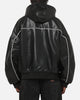 Carre Velocity Vegan Leather Bomber Jacket Black
