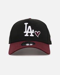New Era Los Angeles Dodgers 'Burgundy Hearts' 9FORTY A-Frame Snapback Black/Maroon