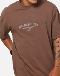 Saint Morta The Cross Boxy T-Shirt Washed Brown