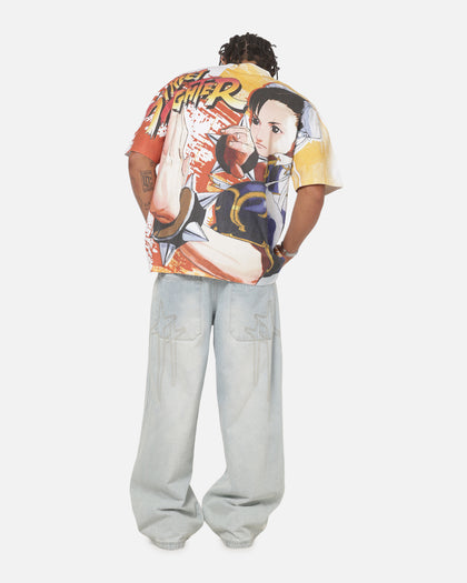 Criminal Damage X Streetfighter Chun Li All Over Print T-Shirt Black