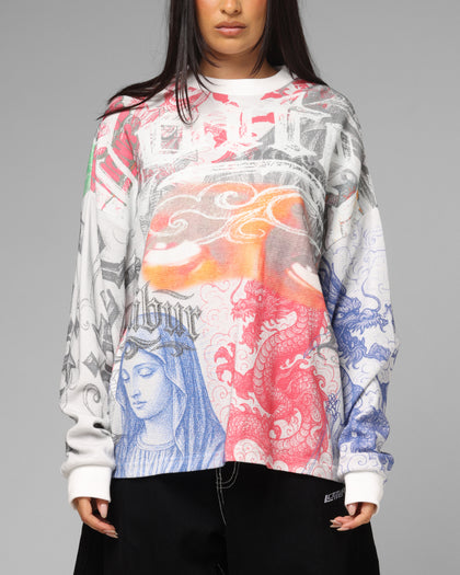 Loiter Sketch Book Long Sleeve T-Shirt White