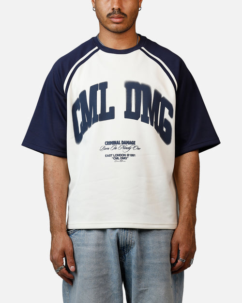 Criminal Damage Varsity Icon T-Shirt Navy