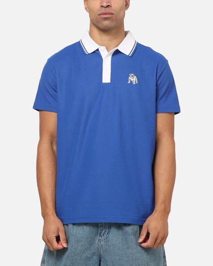 Bleacher Athletic Canterbury-Bankstown Bulldogs NRL Adult Golf Polo T-Shirt Blue
