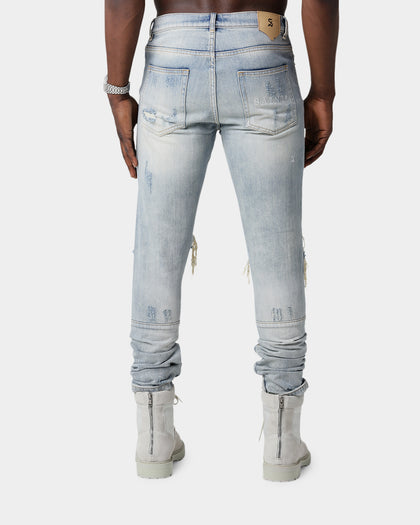 Saint Morta Destroyer Distressed Jeans Vintage Blue