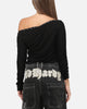 Ed Hardy Women's Hooked Aline Long Sleeve T-Shirt Black