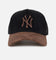 47 Brand New York Yankees 'Black Barren' 47 Offside DT Corduroy Snapback Black