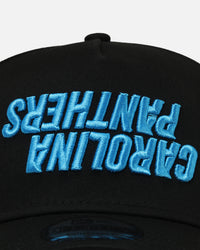 New Era Carolina Panthers 'Upside Down Logo' 9FORTY A-Frame Snapback Black