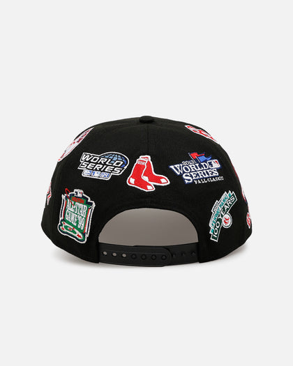 New Era Boston Red Sox 'All Over Embroidery' 9FORTY A-Frame Snapback Black