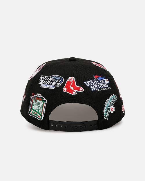 New Era Boston Red Sox 'All Over Embroidery' 9FORTY A-Frame Snapback Black