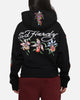 Ed Hardy Women's Floral Zip Hoodie Black