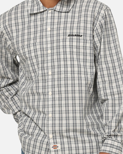 Dickies Poplin Wellsville Long Sleeve Shirt Egret