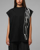 Loiter Script Muscle T-Shirt Black