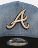 New Era Atlanta Braves 'Bleach' 9FORTY A-Frame Trucker Snapback Denim