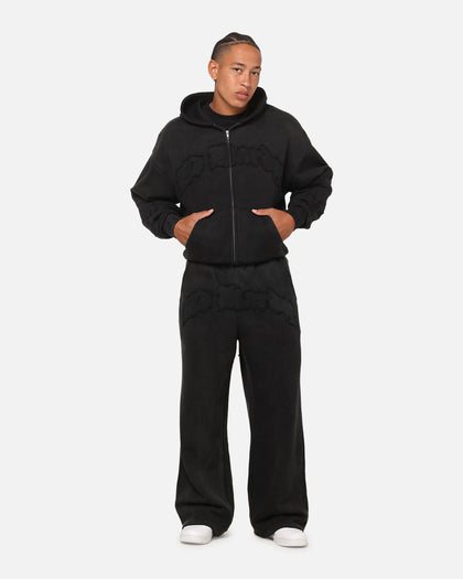 Ed Hardy Fray Zip Hoodie Black