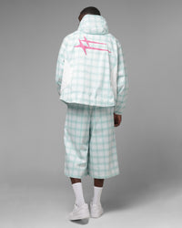 Loiter Ultra Hybrid Windbreaker Jacket Green Plaid