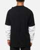 Carre Rosebowl Layered Long Sleeve T-Shirt Black/White