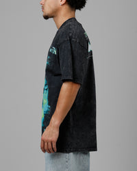 Loiter Night Crawler Drop T-Shirt Black Acidwash