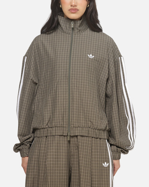 Adidas Women's Checks Track Top Olive