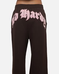 Ed Hardy Women's Distressed Trackpants Brown