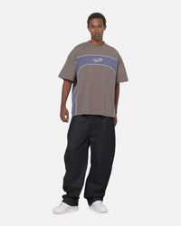 Carre Athletic Panel Crew T-Shirt Washed Charcoal
