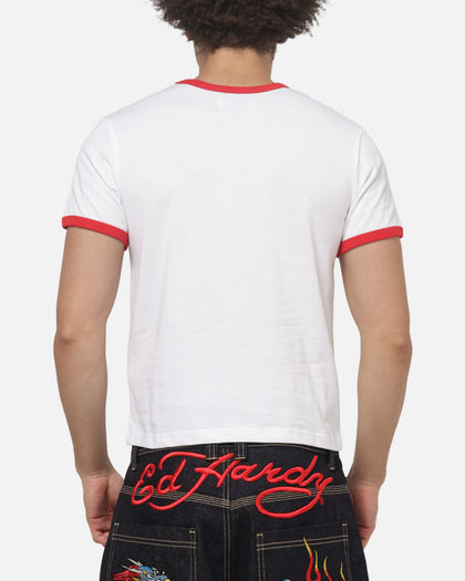 Ed Hardy Love Kills Slowly Ringer T-Shirt White