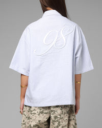 Loiter Studio Zip Shirt Blue Stripe