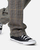 MNML Pleated Plaid Trousers Light Brown/Cream