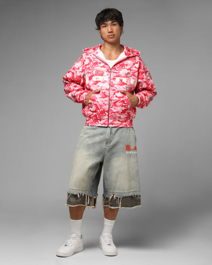 Loiter Digi Camo Zip Hoodie Pink Camo