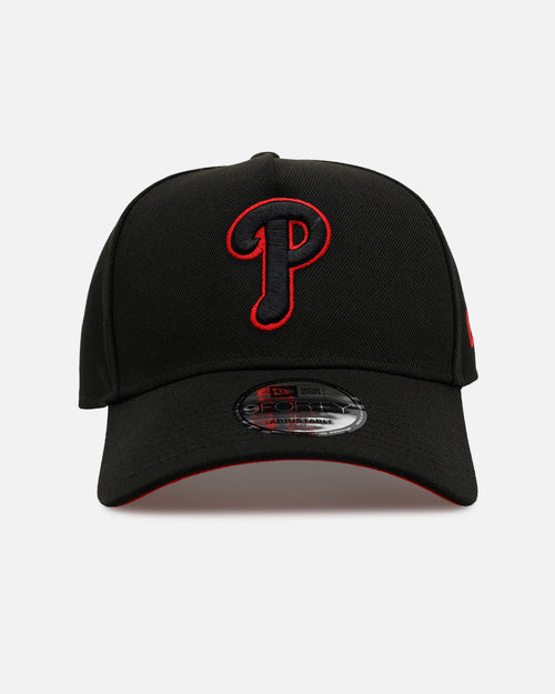 New Era Philadelphia Phillies 'Easy Black And Scarlet' 9FORTY A-Frame Snapback Black/Scarlet