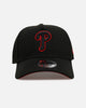 New Era Philadelphia Phillies 'Easy Black And Scarlet' 9FORTY A-Frame Snapback Black/Scarlet
