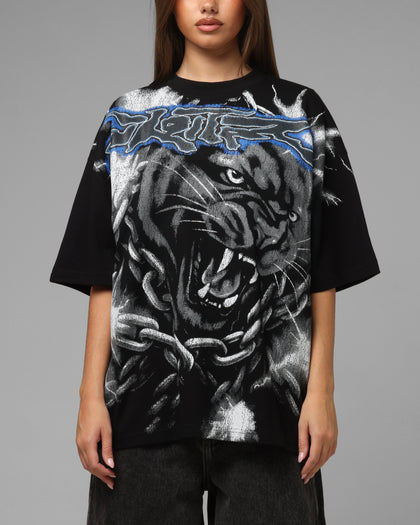Loiter Airbrush Panther T-Shirt Black