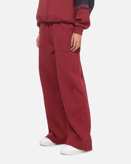 Carre Varsity Track Pants Burgundy