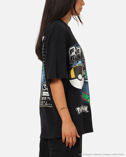 The Pokémon Collection By 73Studio Rayquaza Vintage T-Shirt Off Black