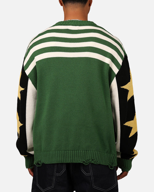 MNML Belly Knit Distressed Crewneck Sweater Multi