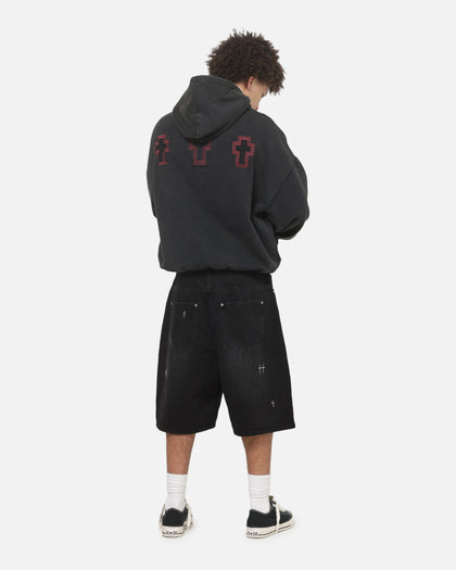 Saint Morta Requiem Boxy Hoodie Washed Black