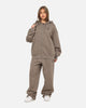 Jordan Jumpman Brooklyn Fleece Oversized Open-Hem Pants Olive Grey/Black