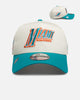 New Era Miami Dolphins "NFL 26 AU Two Tone Chrome" 9Forty A-Frame Snapback Official Team Colours