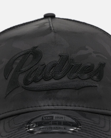 New Era San Diego Padres 'Camo' 9FORTY A-Frame Trucker Snapback Black