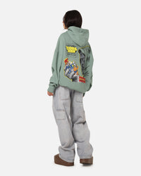 73Studio Marvel Fantastic Four Doctor Doom Villain Hoodie Washed Green