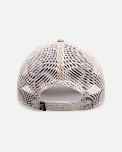 Von Dutch Distressed Trucker Snapback Brown/Taupe