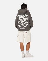 Carre Rolling Worldwide Hoodie Washed Charcoal