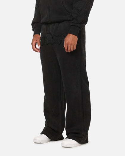 Ed Hardy Fray Track Pants Black
