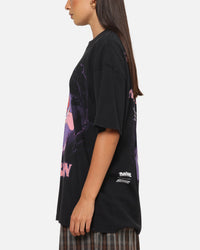 The Pokémon Collection By 73Studio Gengar Mimikyu T-Shirt Black Acidwash